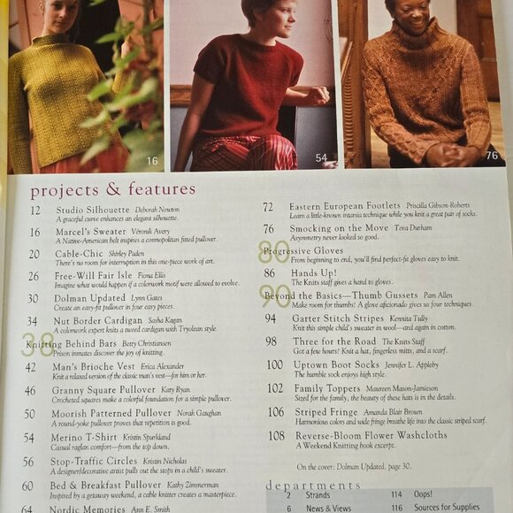 Interweave Knits Winter 2003 Magazine - Picture 2 of 14